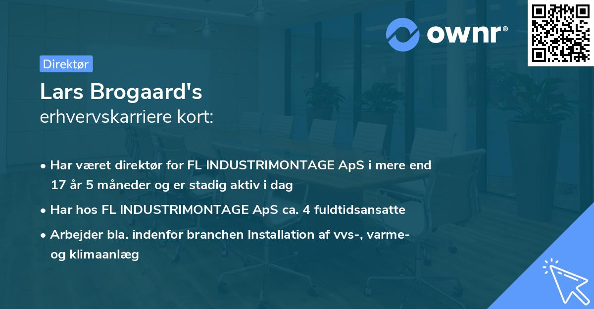 Lars Brogaard's erhvervskarriere kort