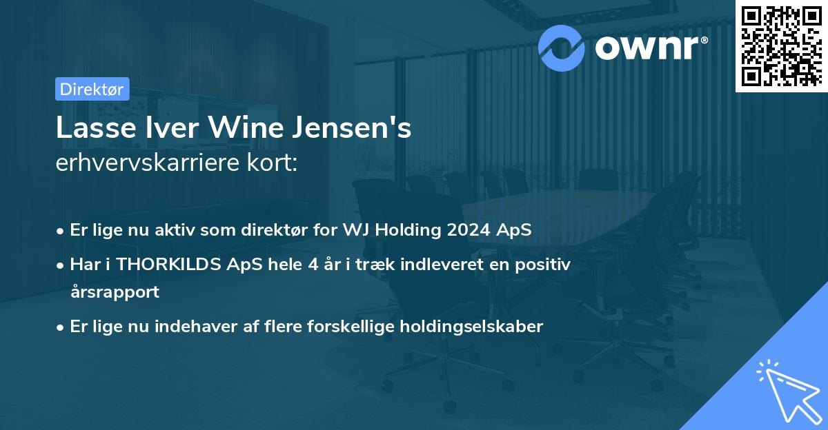 Lasse Iver Wine Jensen's erhvervskarriere kort