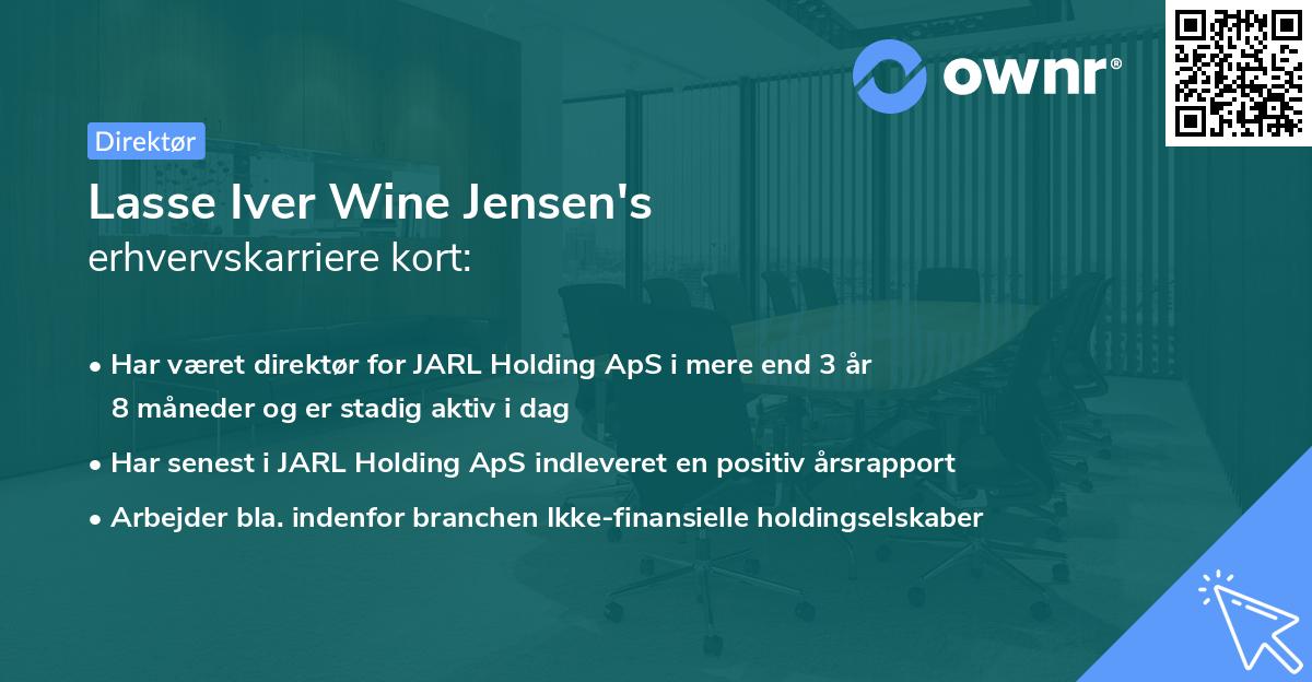 Lasse Iver Wine Jensen's erhvervskarriere kort