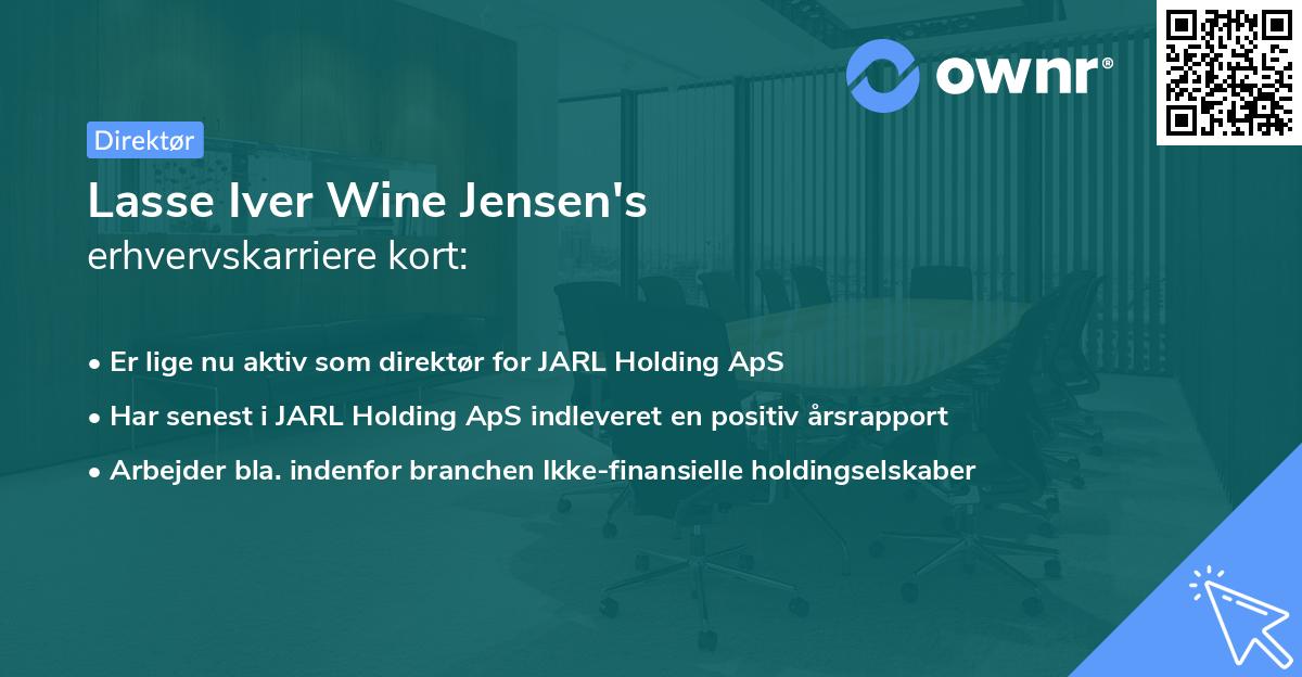 Lasse Iver Wine Jensen's erhvervskarriere kort