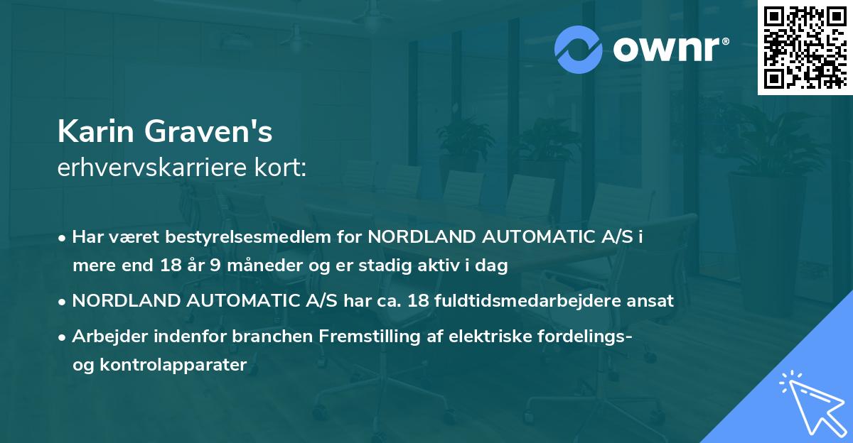 Karin Graven's erhvervskarriere kort