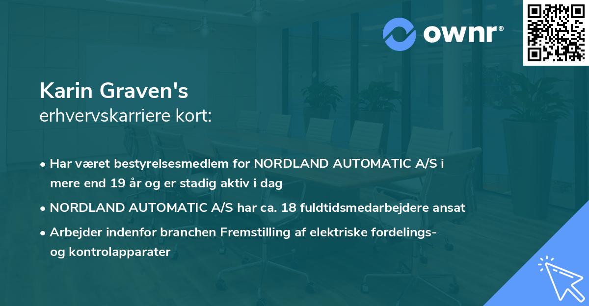Karin Graven's erhvervskarriere kort