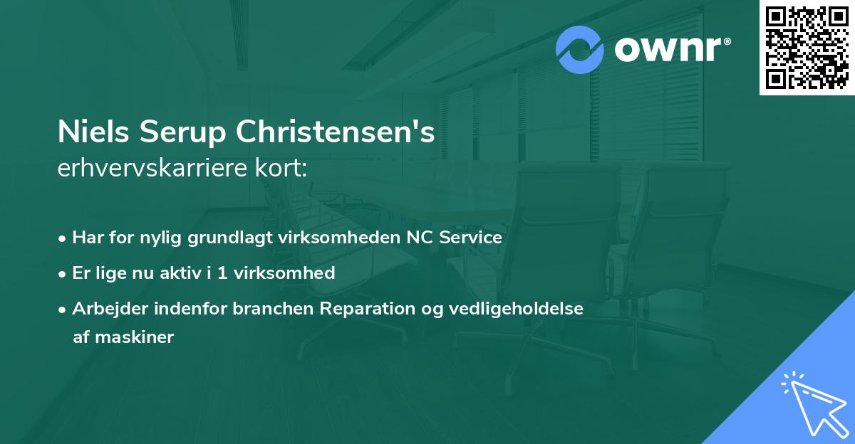 Niels Serup Christensen's erhvervskarriere kort