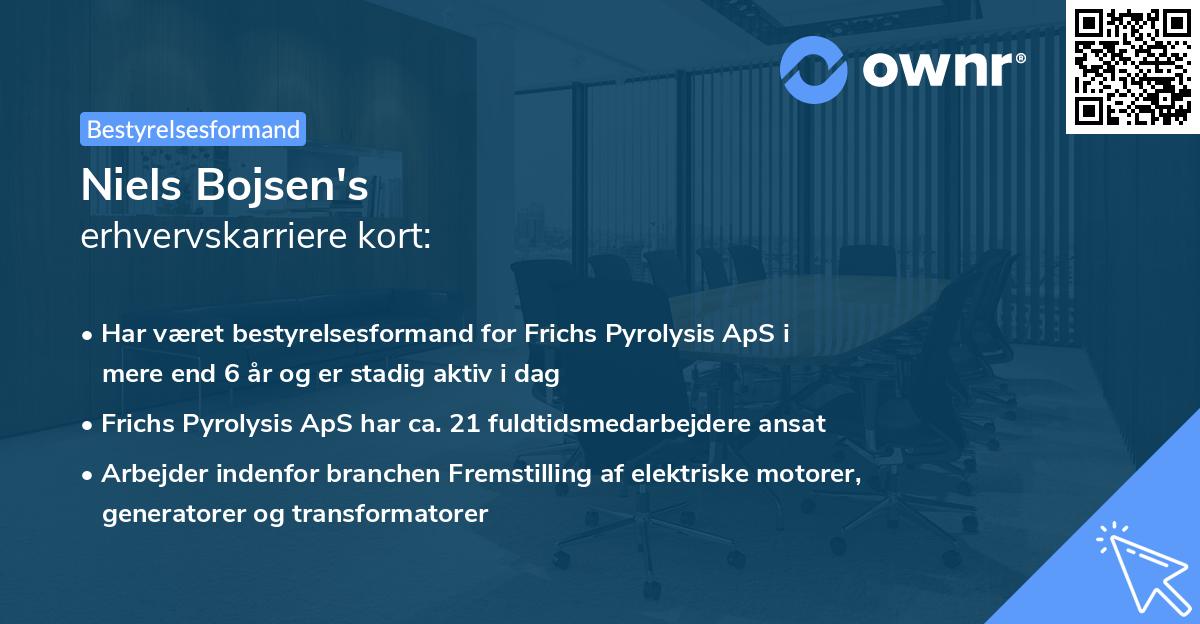Niels Bojsen's erhvervskarriere kort
