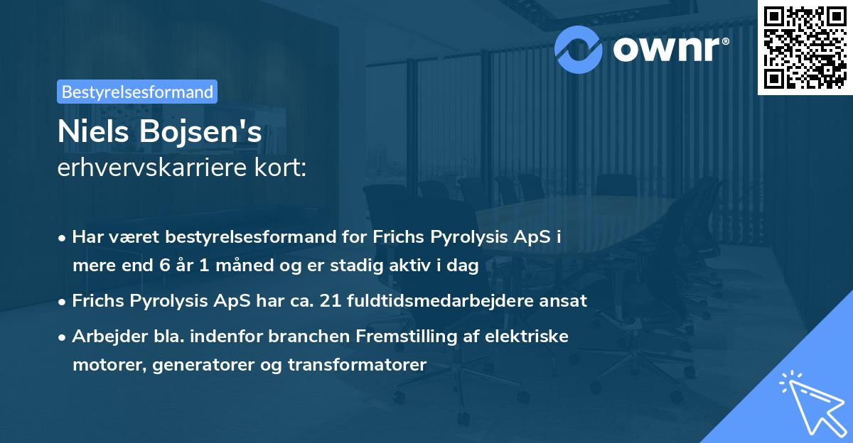 Niels Bojsen's erhvervskarriere kort