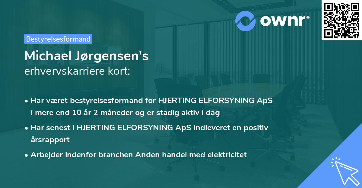 Michael Jørgensen's erhvervskarriere kort