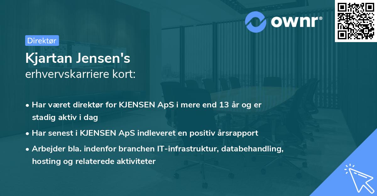 Kjartan Jensen's erhvervskarriere kort