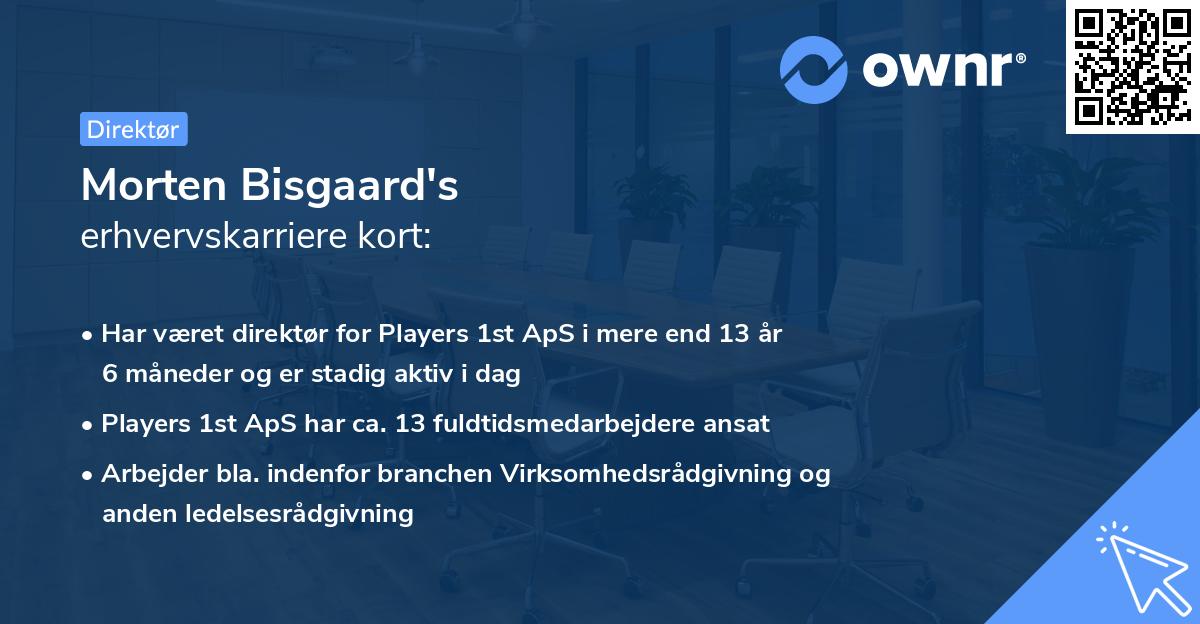 Morten Bisgaard's erhvervskarriere kort