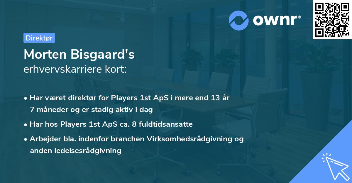 Morten Bisgaard's erhvervskarriere kort