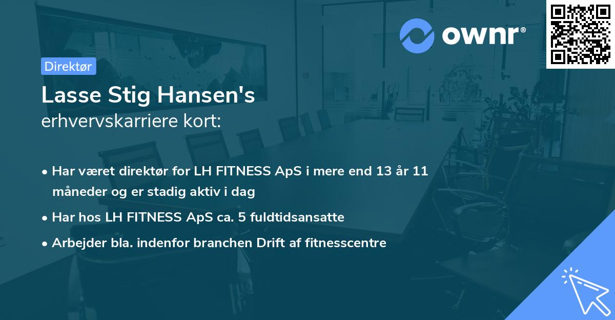 Lasse Stig Hansen's erhvervskarriere kort