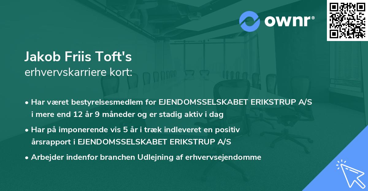 Jakob Friis Toft's erhvervskarriere kort