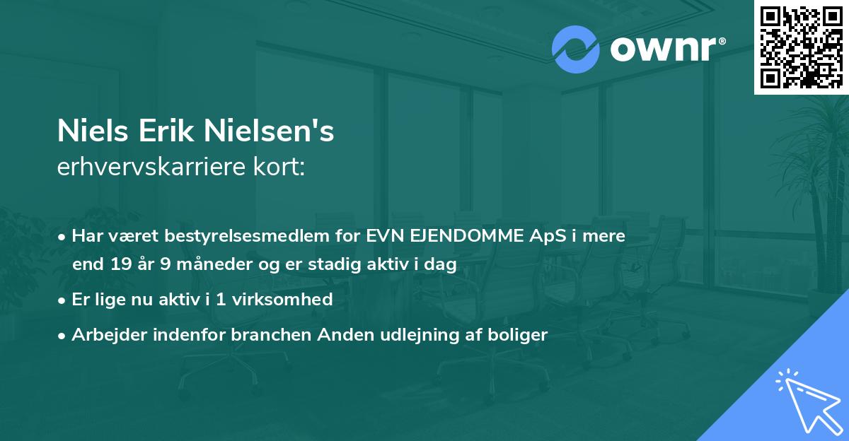 Niels Erik Nielsen's erhvervskarriere kort