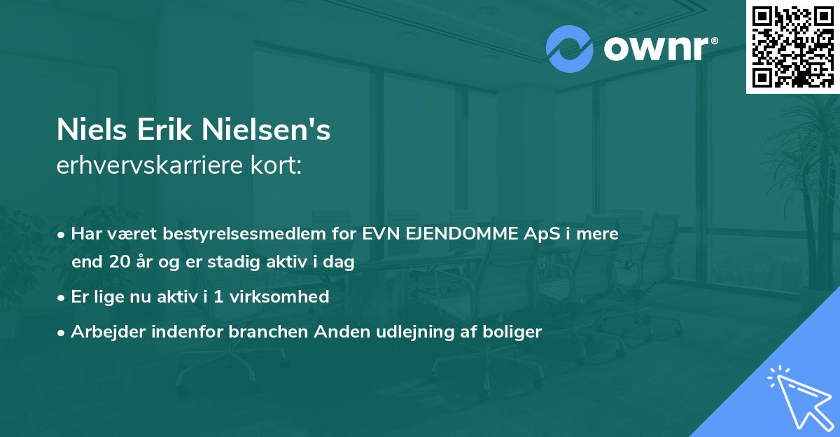 Niels Erik Nielsen's erhvervskarriere kort