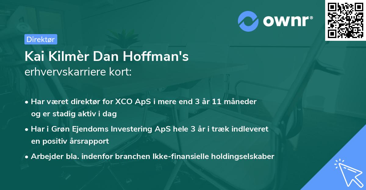Kai Kilmèr Dan Hoffman's erhvervskarriere kort