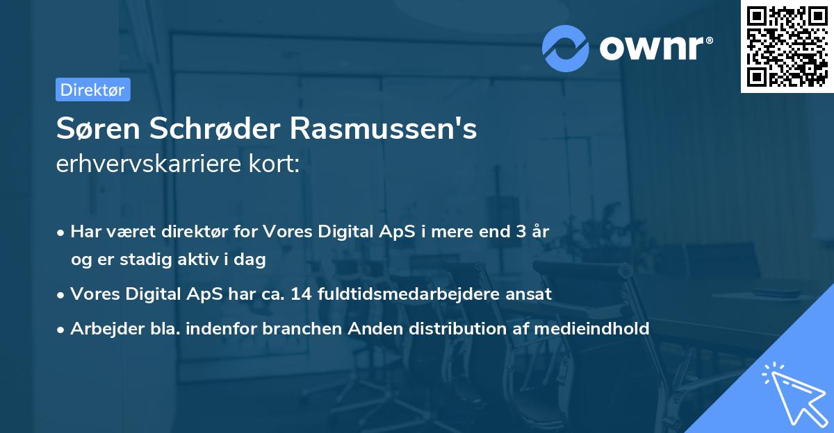 Søren Schrøder Rasmussen's erhvervskarriere kort