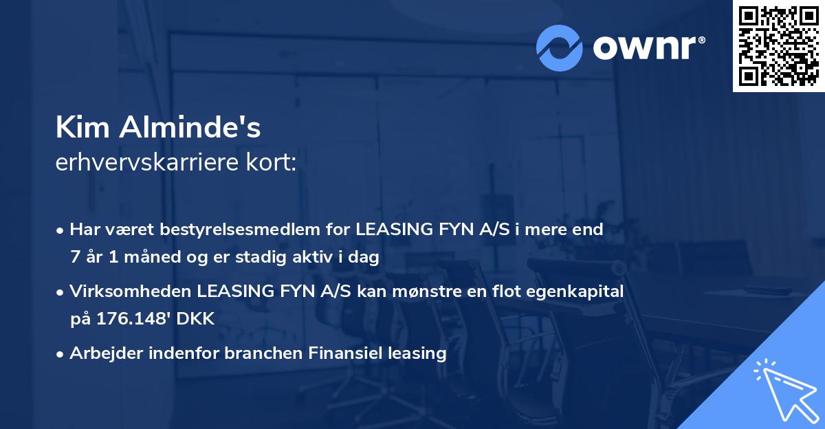 Kim Alminde's erhvervskarriere kort