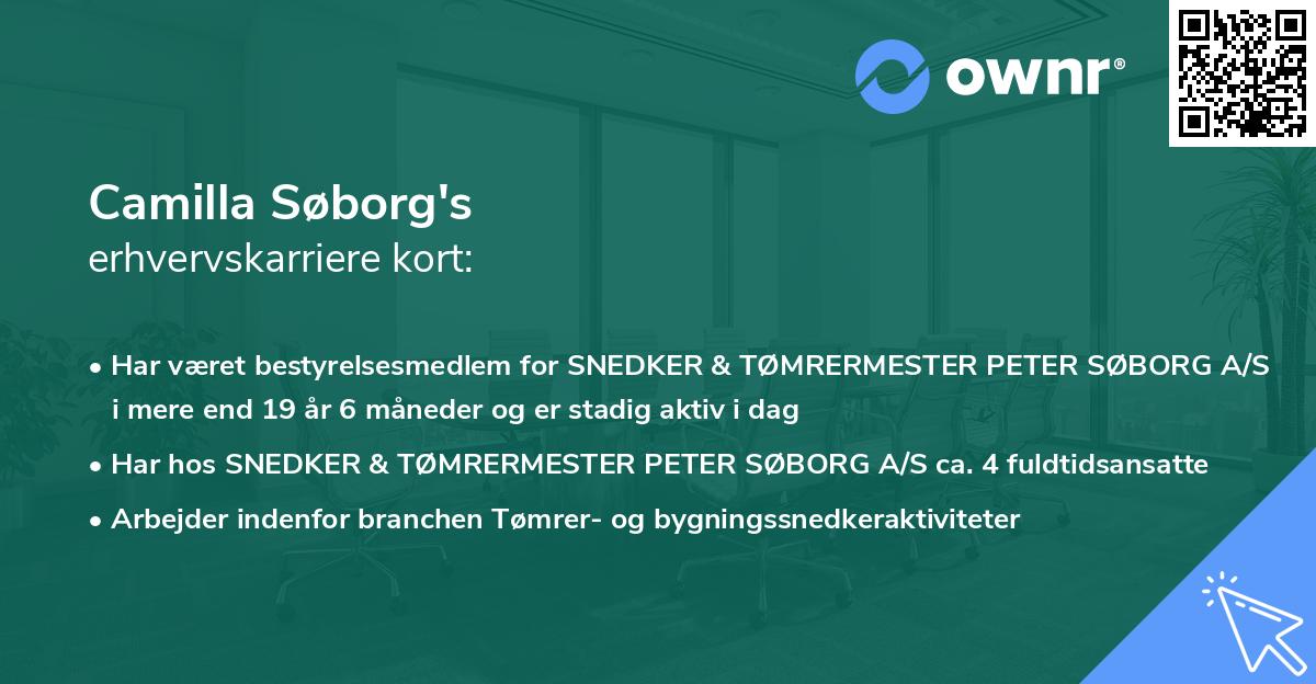 Camilla Søborg's erhvervskarriere kort