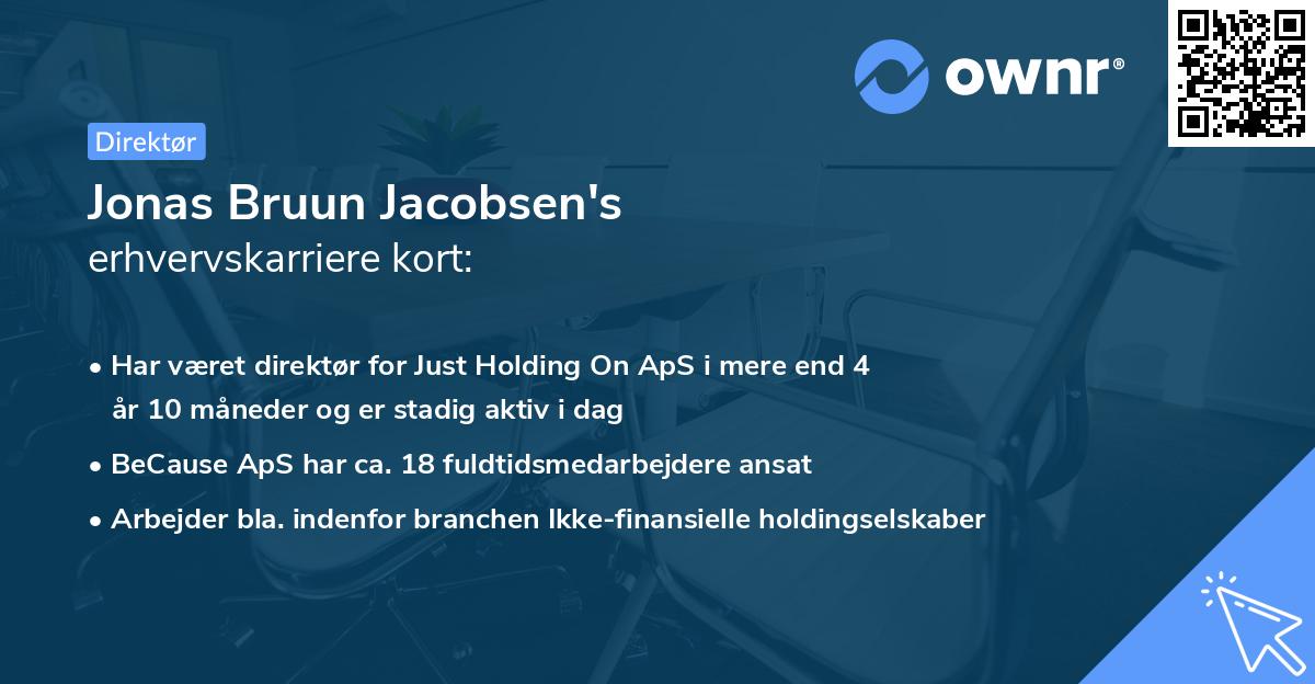Jonas Bruun Jacobsen's erhvervskarriere kort