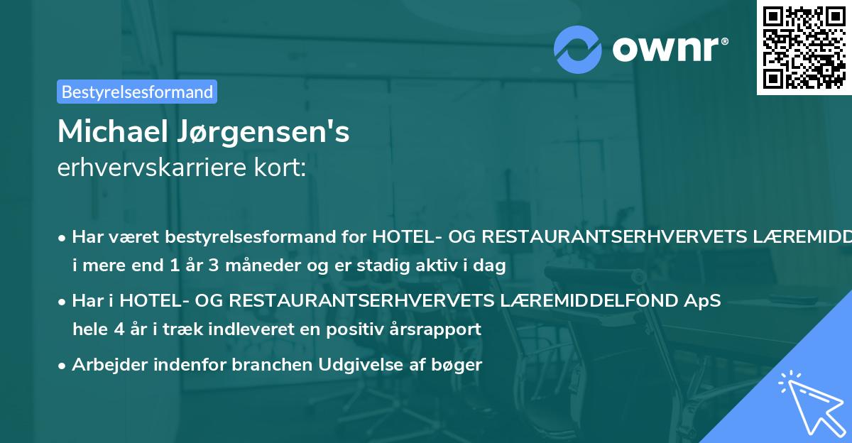 Michael Jørgensen's erhvervskarriere kort