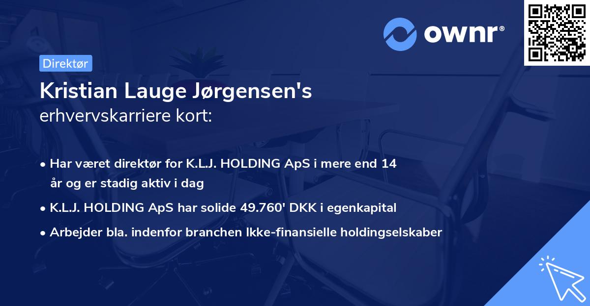 Kristian Lauge Jørgensen's erhvervskarriere kort