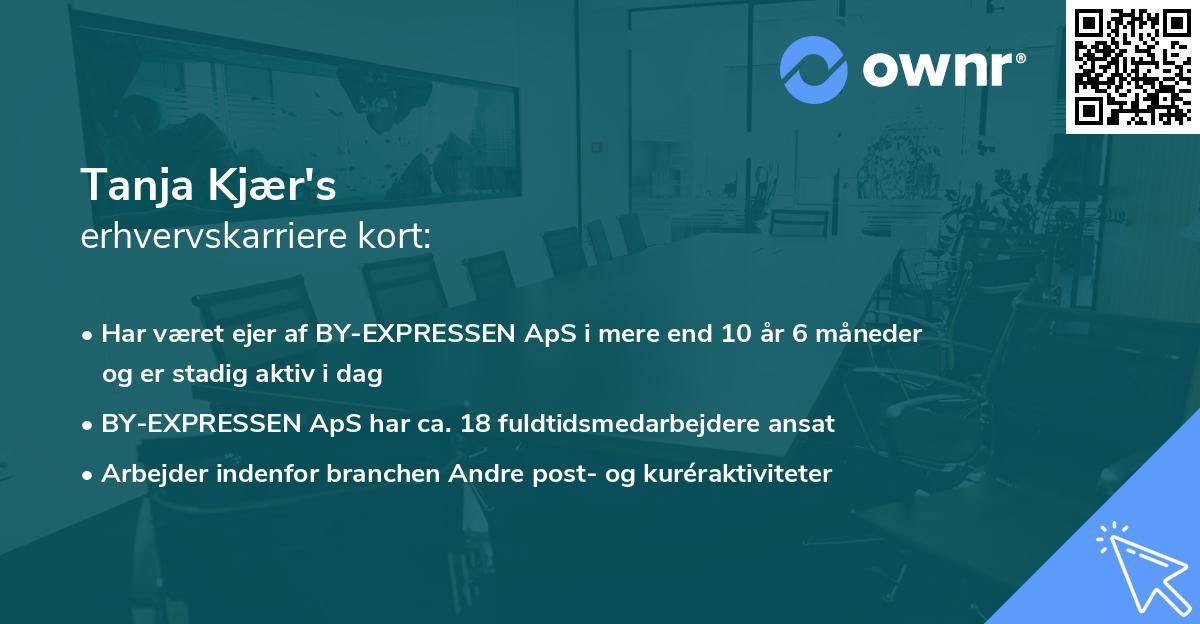 Tanja Kjær's erhvervskarriere kort
