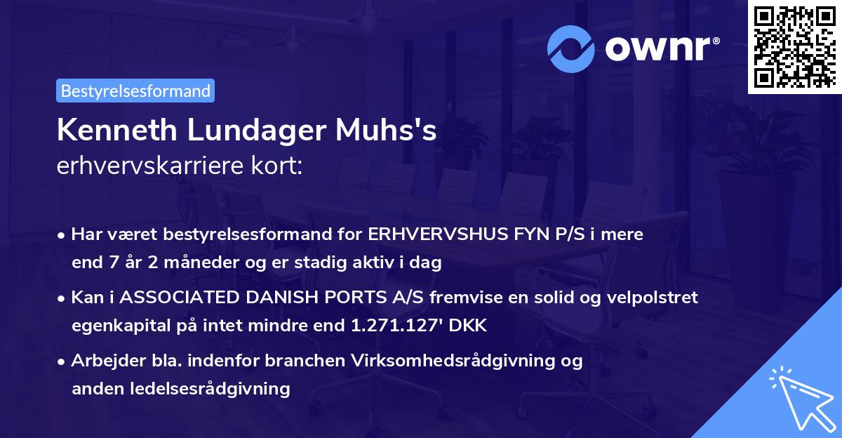 Kenneth Lundager Muhs's erhvervskarriere kort