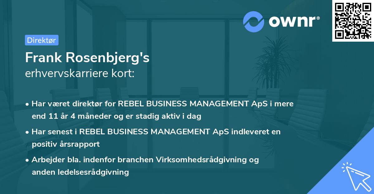 Frank Rosenbjerg's erhvervskarriere kort