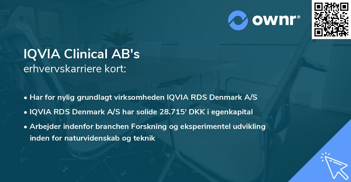 IQVIA Clinical AB's erhvervskarriere kort