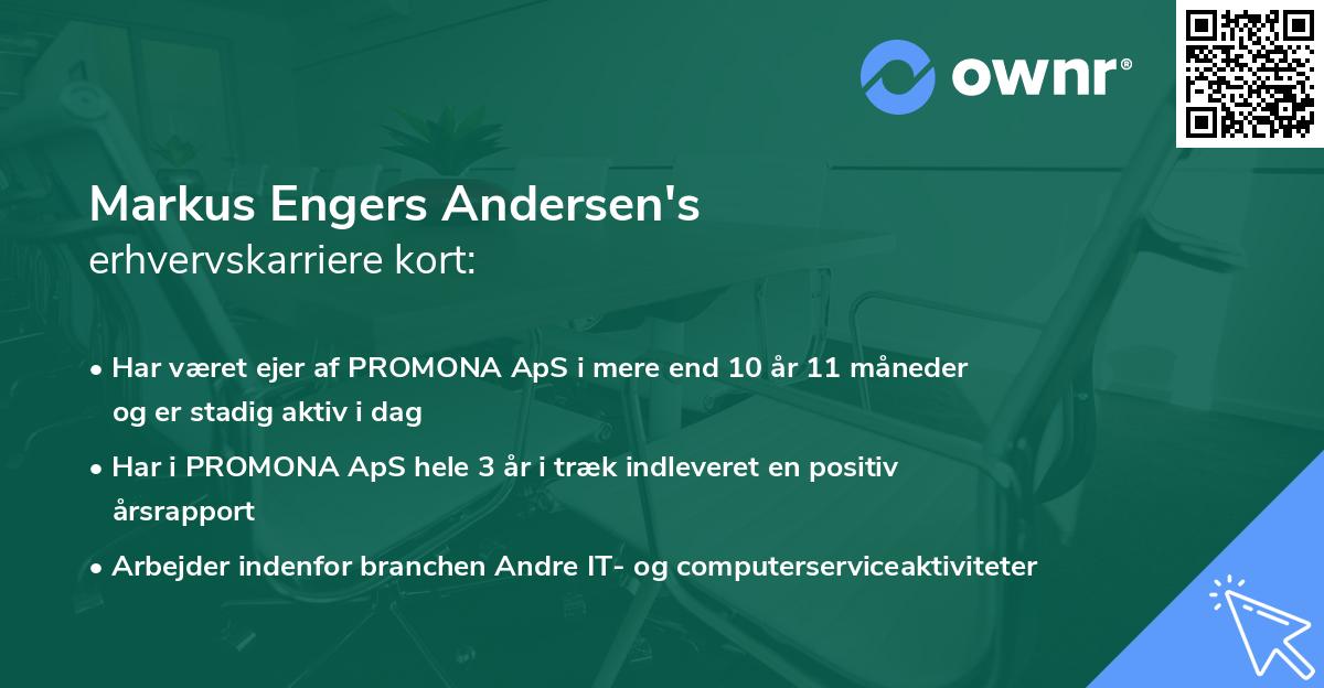 Markus Engers Andersen's erhvervskarriere kort