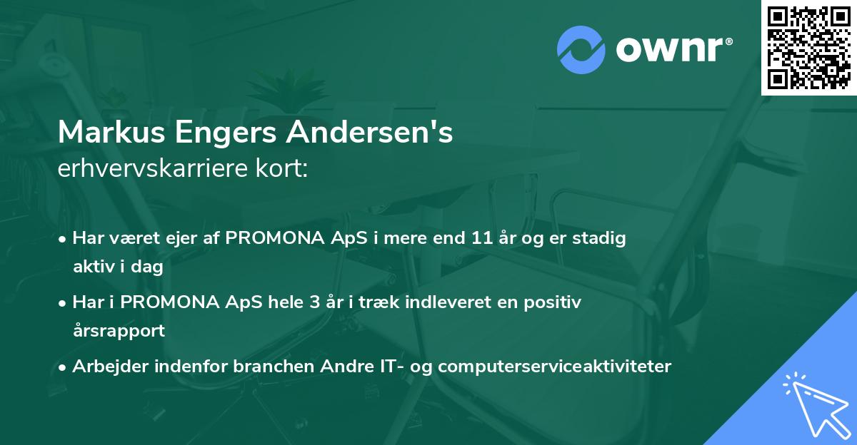 Markus Engers Andersen's erhvervskarriere kort