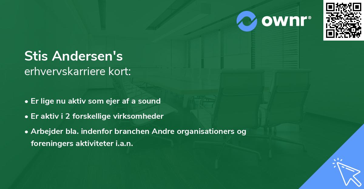 Stis Andersen's erhvervskarriere kort
