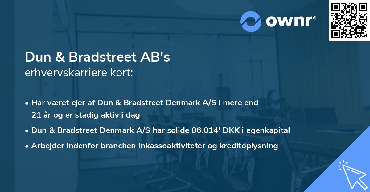 Dun & Bradstreet AB's erhvervskarriere kort