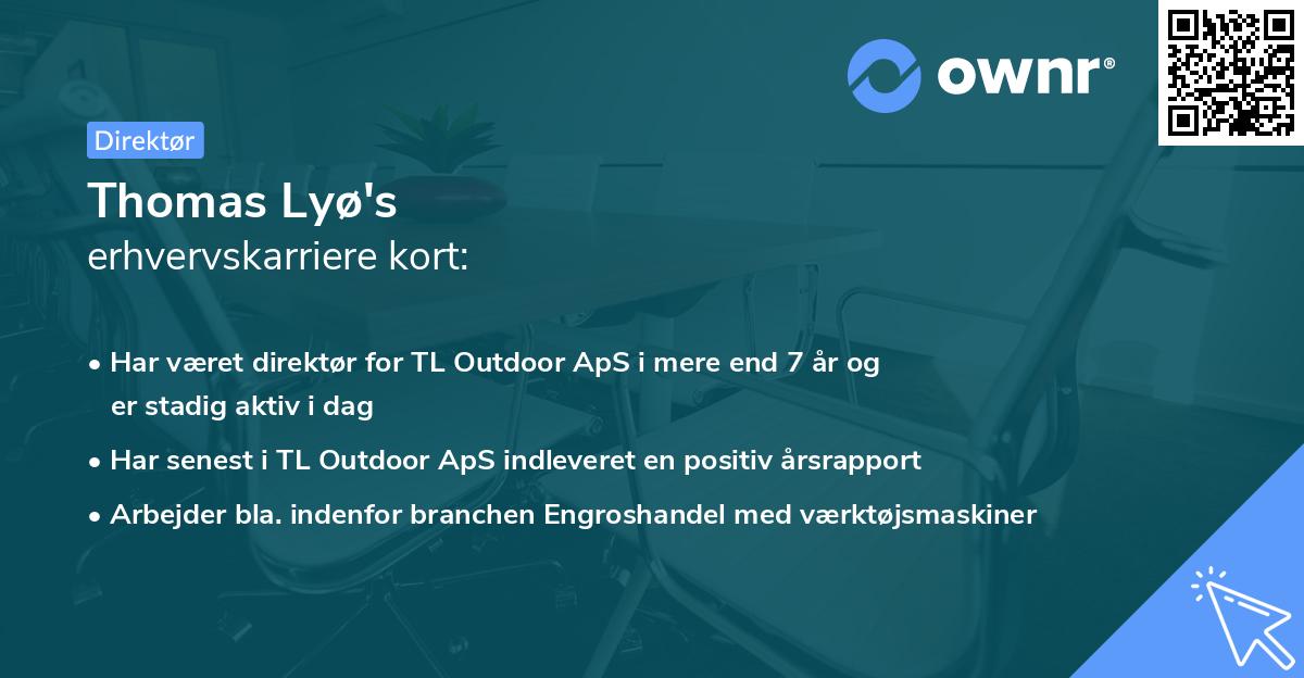 Thomas Lyø's erhvervskarriere kort