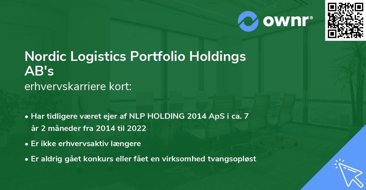 Nordic Logistics Portfolio Holdings AB's erhvervskarriere kort