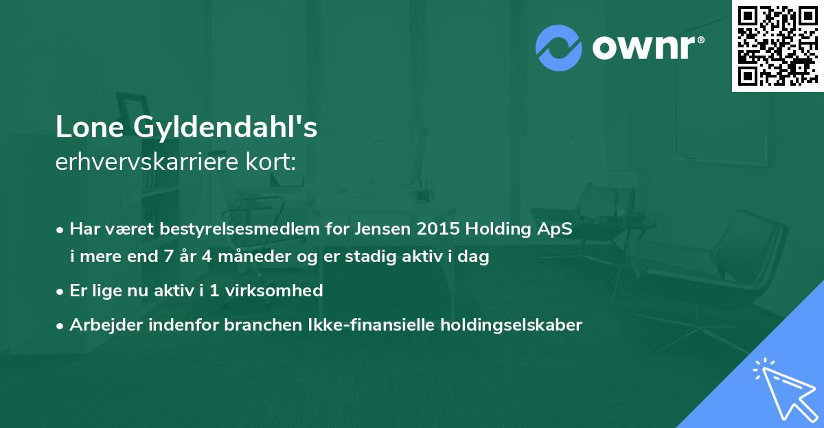 Lone Gyldendahl's erhvervskarriere kort