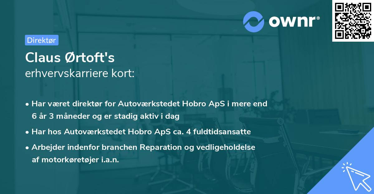 Claus Ørtoft's erhvervskarriere kort