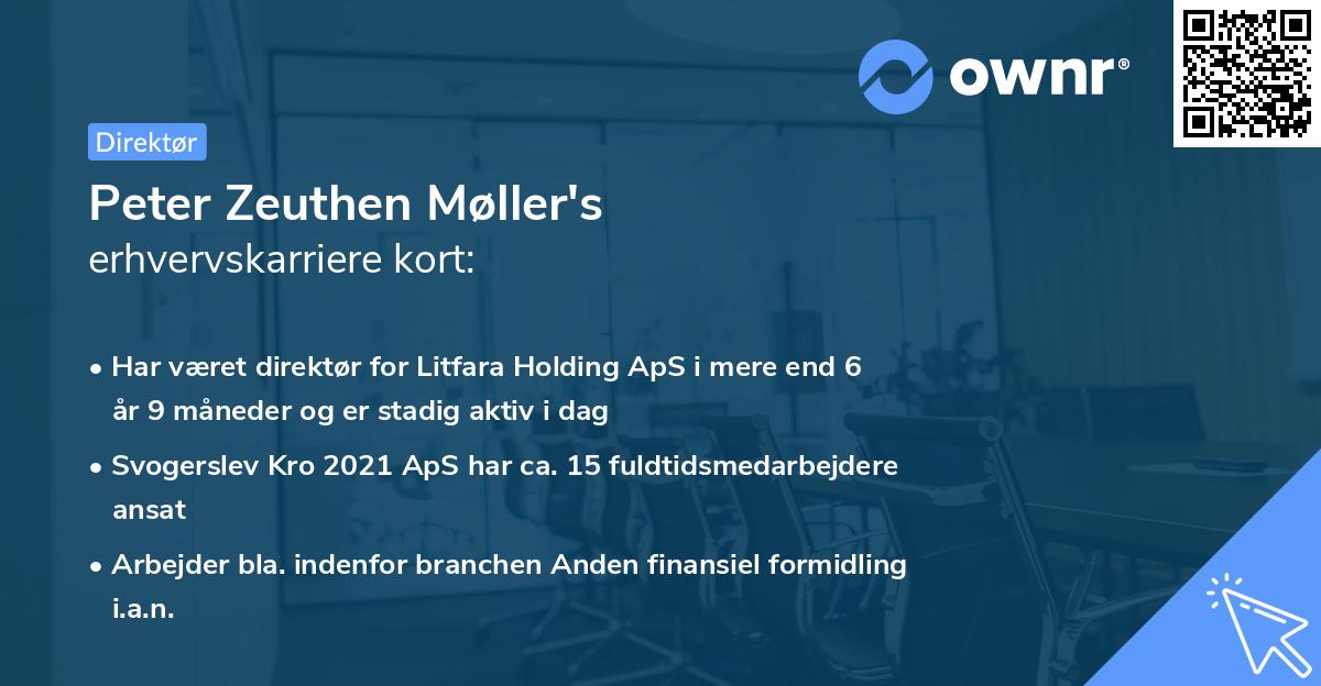 Peter Zeuthen Møller's erhvervskarriere kort