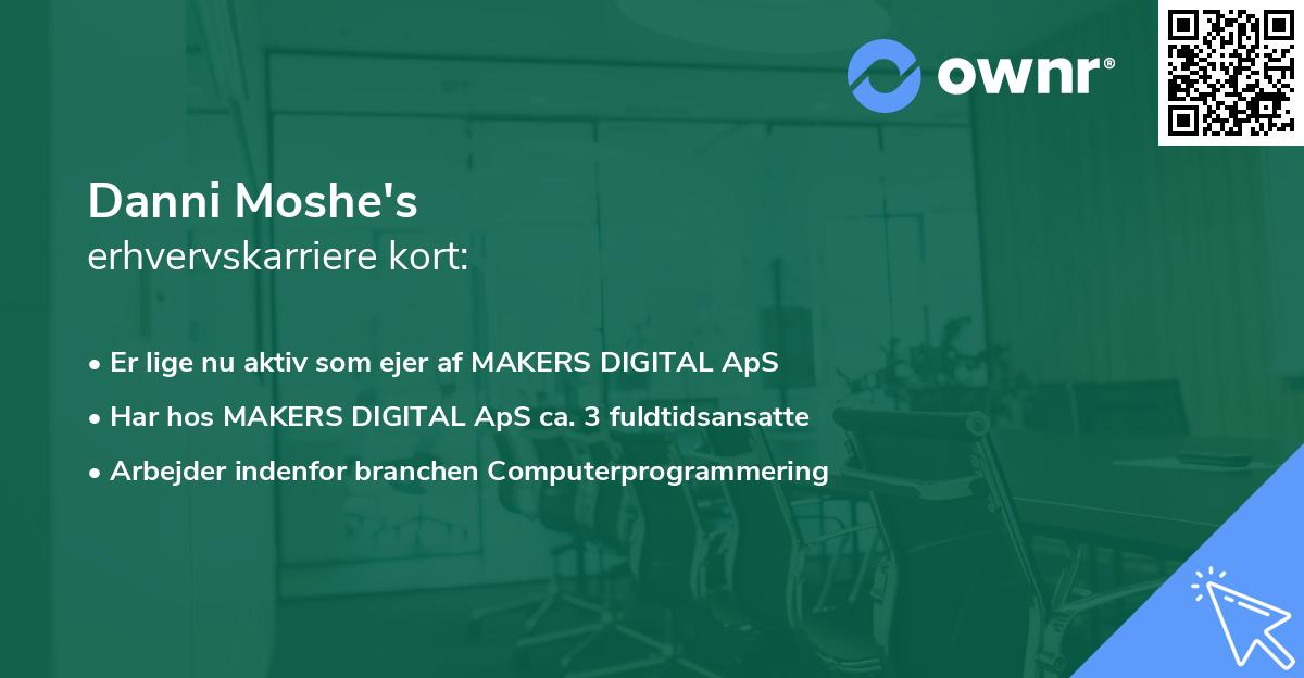 Danni Moshe's erhvervskarriere kort