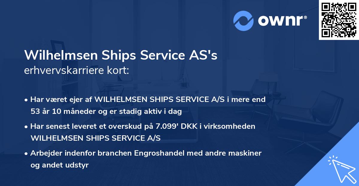Wilhelmsen Ships Service AS's erhvervskarriere kort