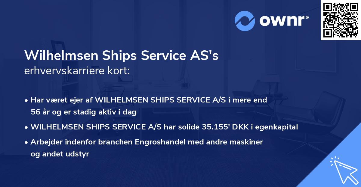Wilhelmsen Ships Service AS's erhvervskarriere kort