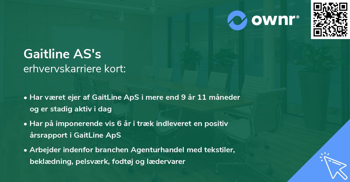 Gaitline AS's erhvervskarriere kort