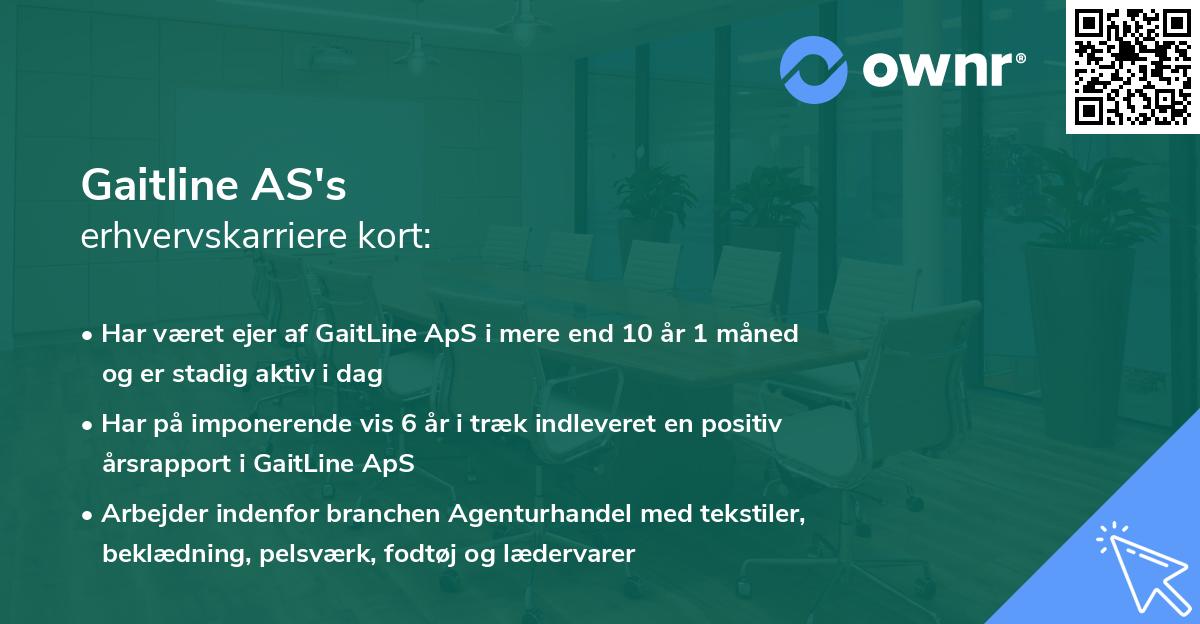 Gaitline AS's erhvervskarriere kort