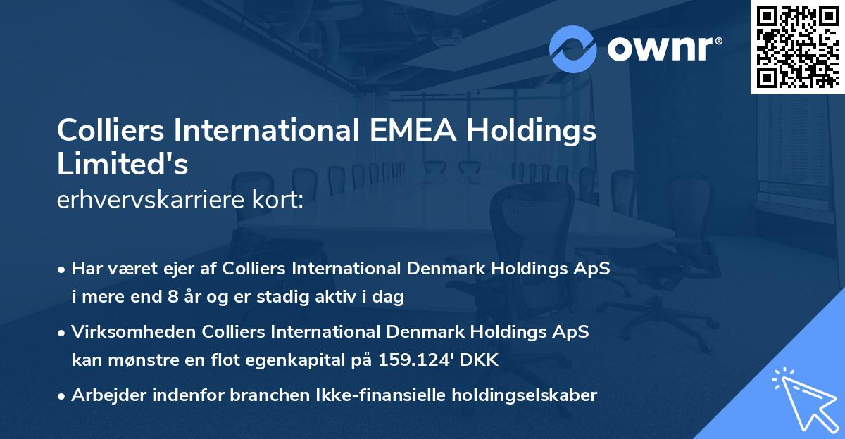 Colliers International EMEA Holdings Limited's erhvervskarriere kort