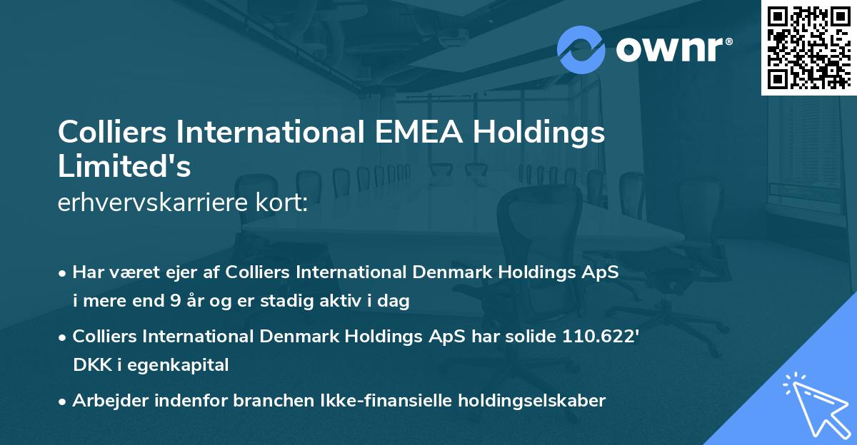 Colliers International EMEA Holdings Limited's erhvervskarriere kort