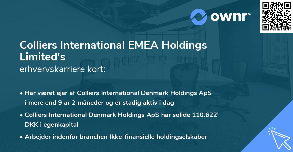 Colliers International EMEA Holdings Limited's erhvervskarriere kort