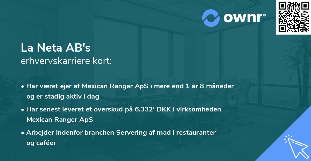 La Neta AB's erhvervskarriere kort