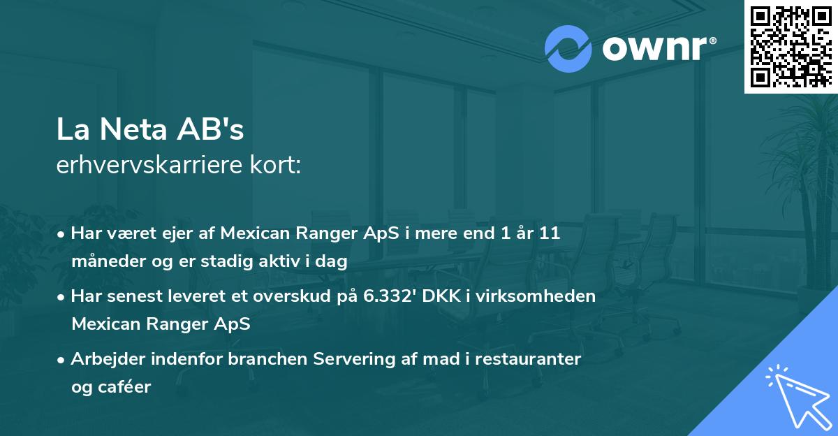 La Neta AB's erhvervskarriere kort