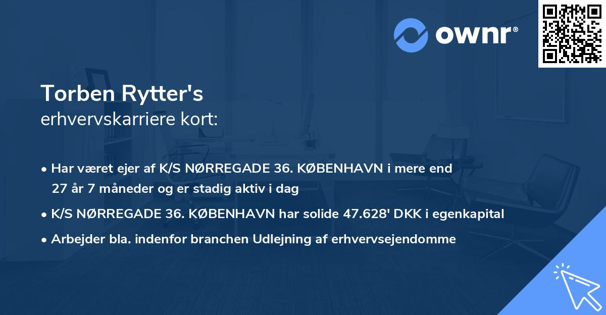 Torben Rytter's erhvervskarriere kort