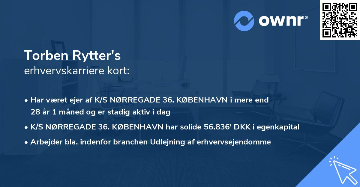 Torben Rytter's erhvervskarriere kort