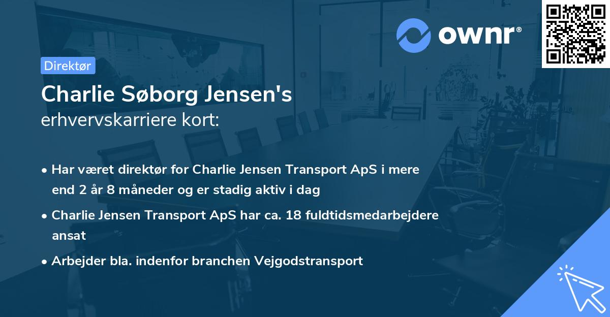 Charlie Søborg Jensen's erhvervskarriere kort